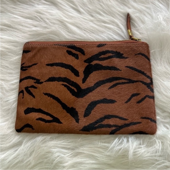 MADEWELL Leather Pouch Clutch in Genuine Calf Hair - Picture 2 of 6